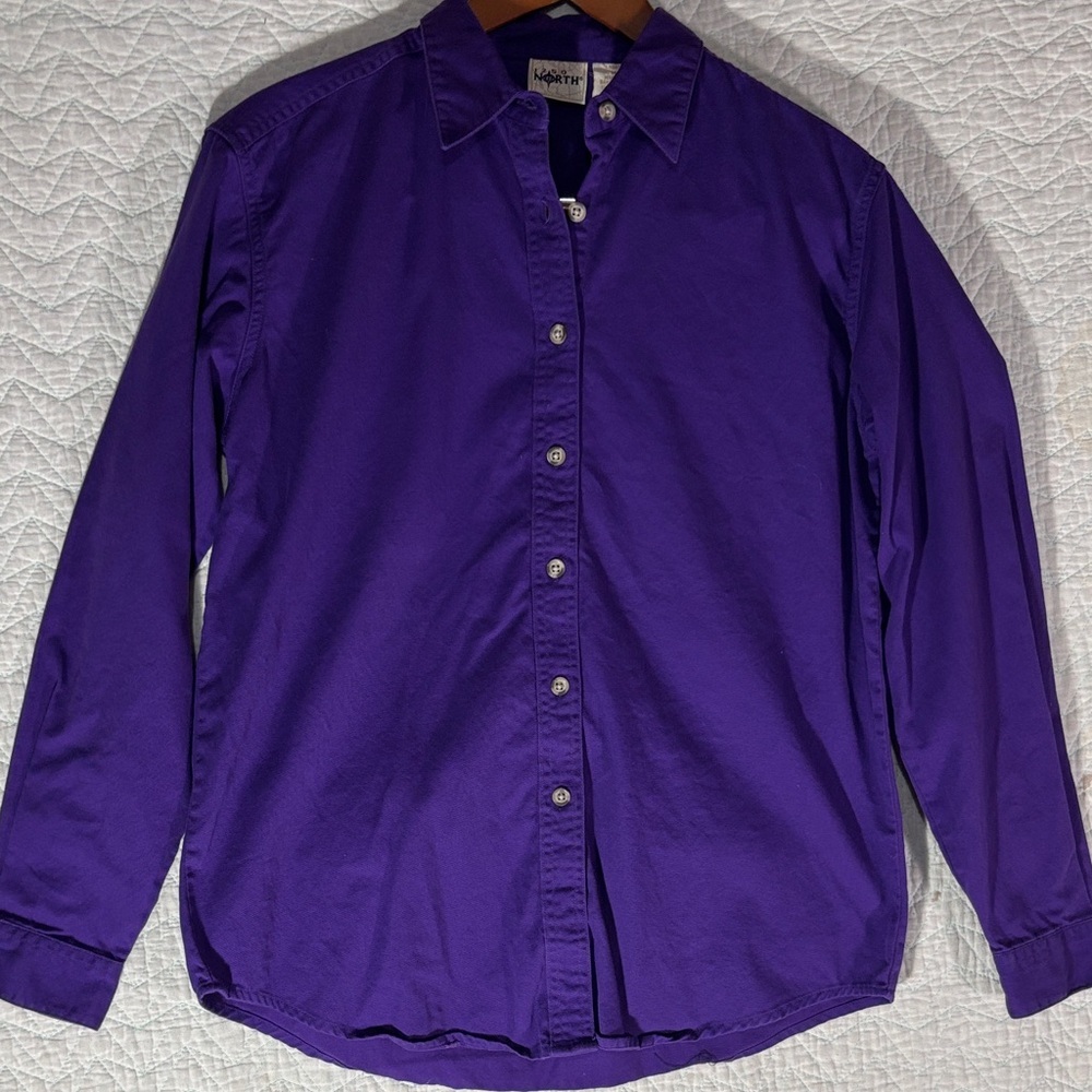 Elegant Purple Button Down Shirt for Women